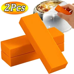 2/1PCS Easy Limescale Eraser Bathroom Glass Rust Remover Rubber Eraser Household Kitchen Cleaning Tools for Pot Scale Rust Brush