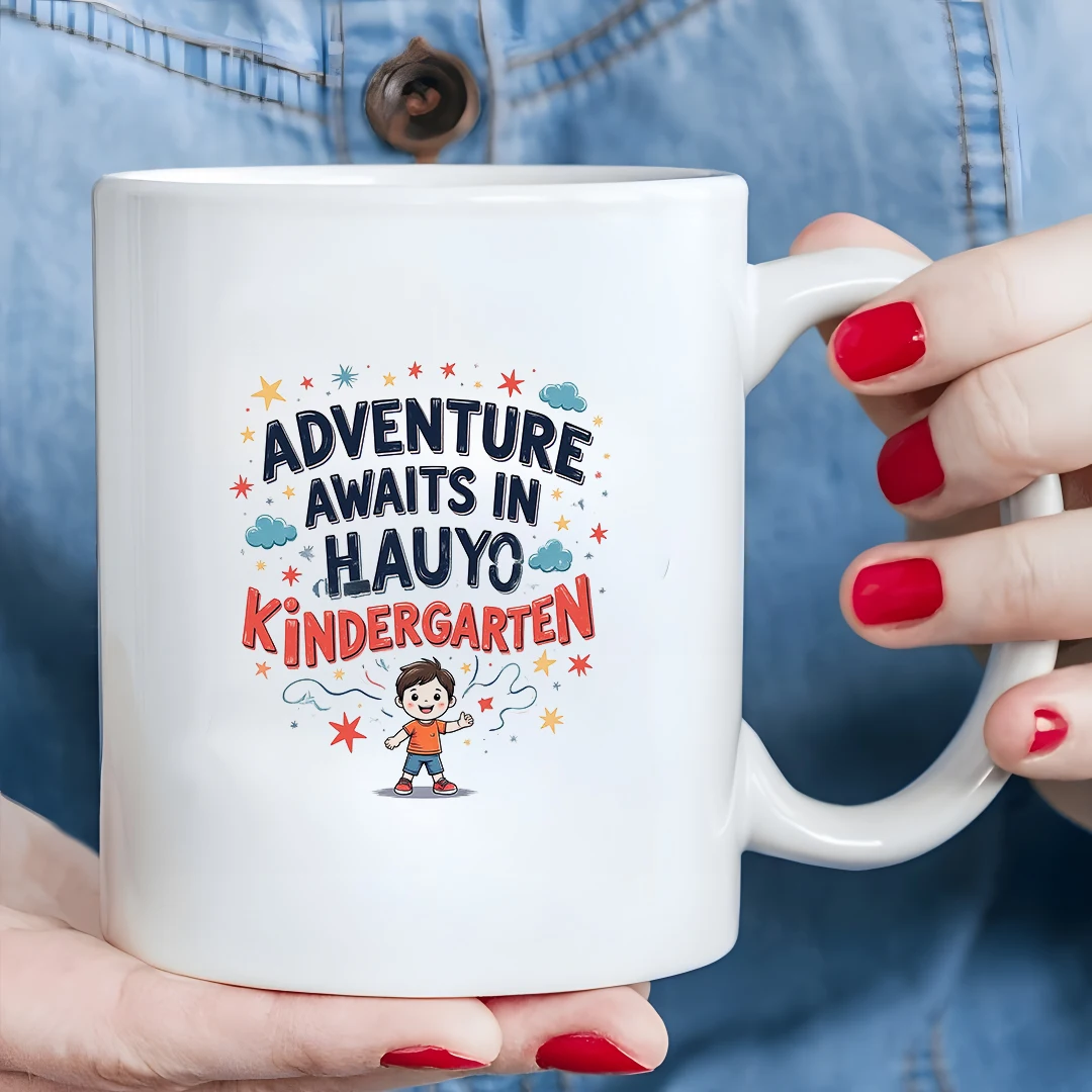 

11oz cartoon mug + HAUYO kindergarten themed cup kids cold & hot beverage cup Christmas gift family & office mug
