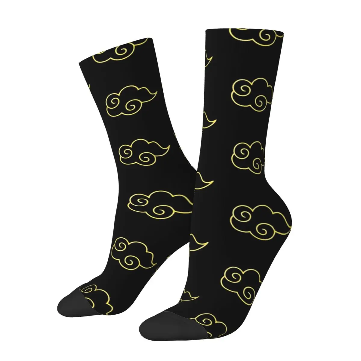 Casual Red Cloud Sports Socks Ninja Ninjas Kishimoto Polyester Crew Socks for Unisex Sweat Absorbing