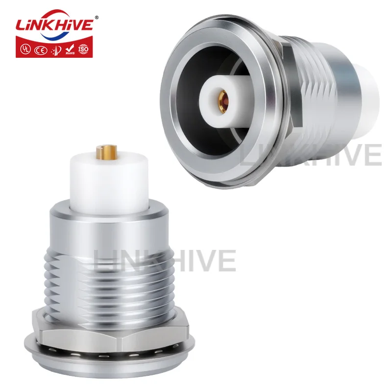 Compatible with LEMO FFA+ERA Single Contact Coaxial Push Pull Circular Connector 00S 0S 1S 2S 250 275 Pin Plug+Socket