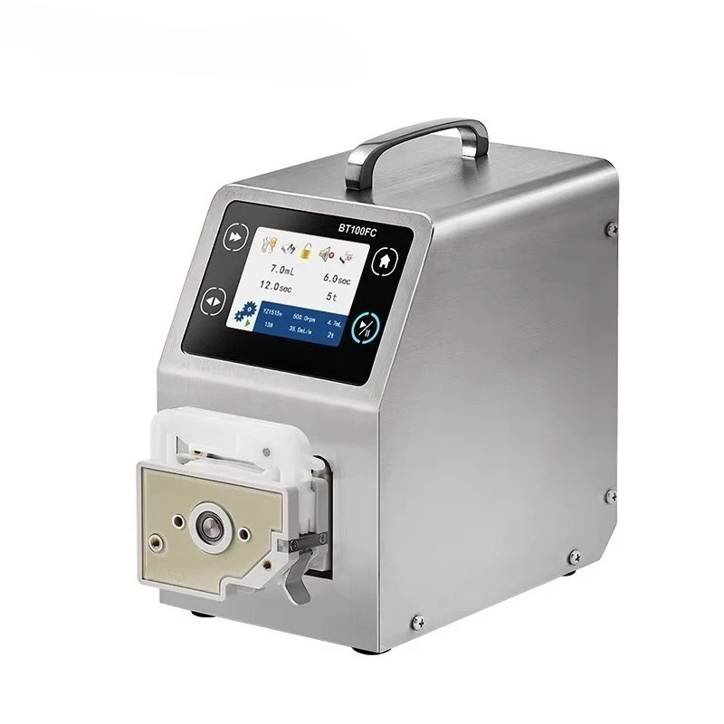 

BT100FC Peristaltic Pump Liquid Filling Machine Multi-Channel Dosing Hose High Flow Stepper Motor 220V For Industrial Use