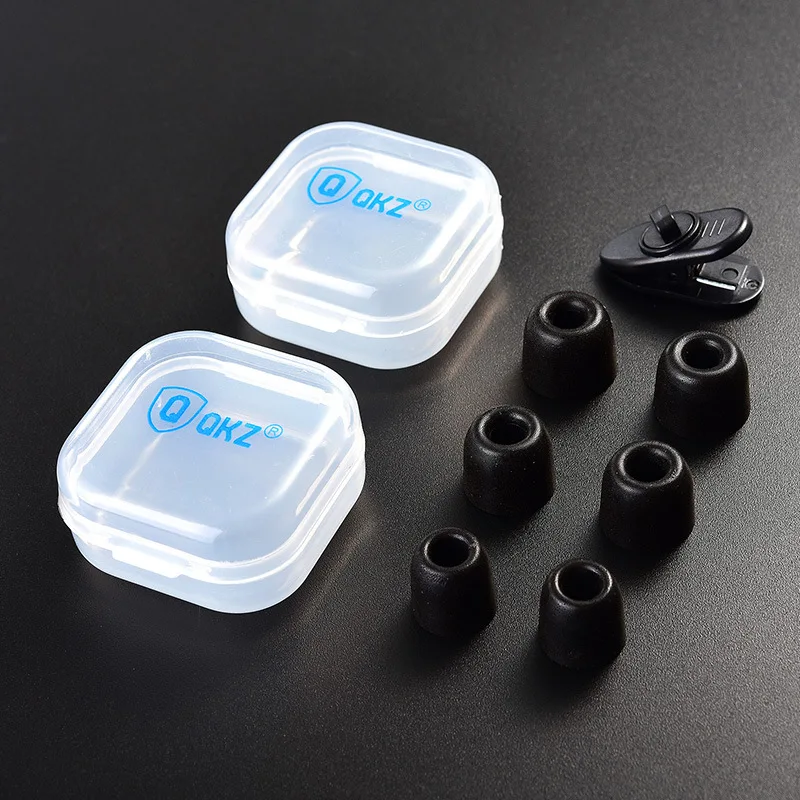QKZ T400 Original Thunder Voice Silicone Memory Foam Slow-Rebound Eartips for In-Ear Earphones with Enhanced Bass