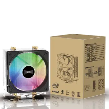 Chladič CPU TEUCER 4 Heat Pipes PC Chladič 3PIN PWM Tichý RGB Ventilátor Pro Intel 1700 1150 1155 1156 1366 AM2/AM3/AM4 AMD 10 nejlepší prodej chladič AM4 - №9