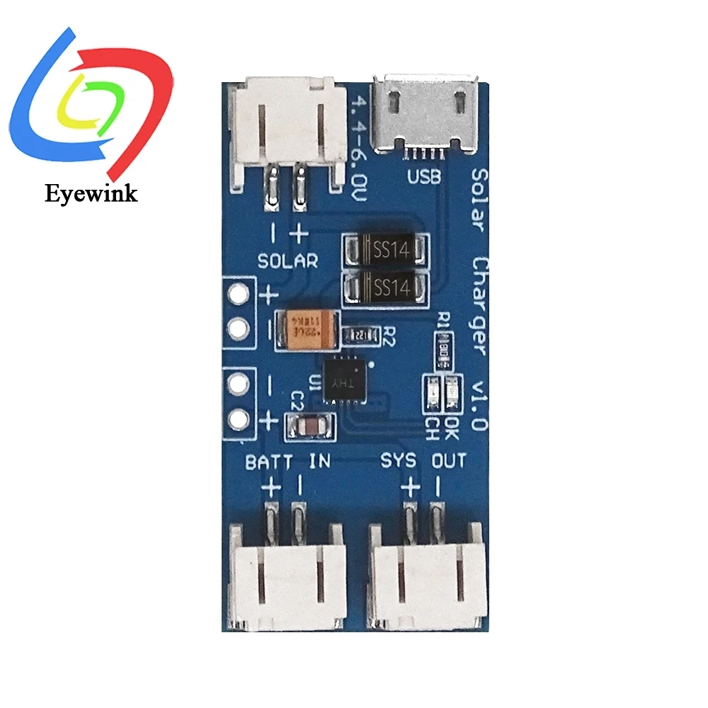 CN3065 Mini Solar Lithium Battery Charger Board 500MA Lipo Charging Module Solar Panel Micro USB For Arduino