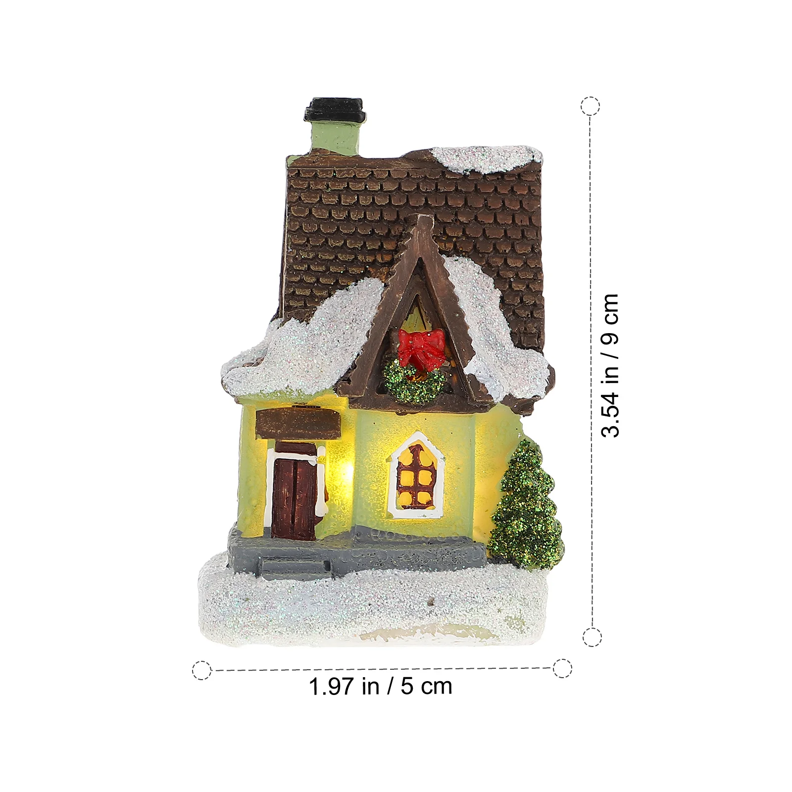 Weihnachts-Minihaus – betriebenes Harzhaus, Miniatur zum Ausmalen und Dekorieren für festliche Wärme