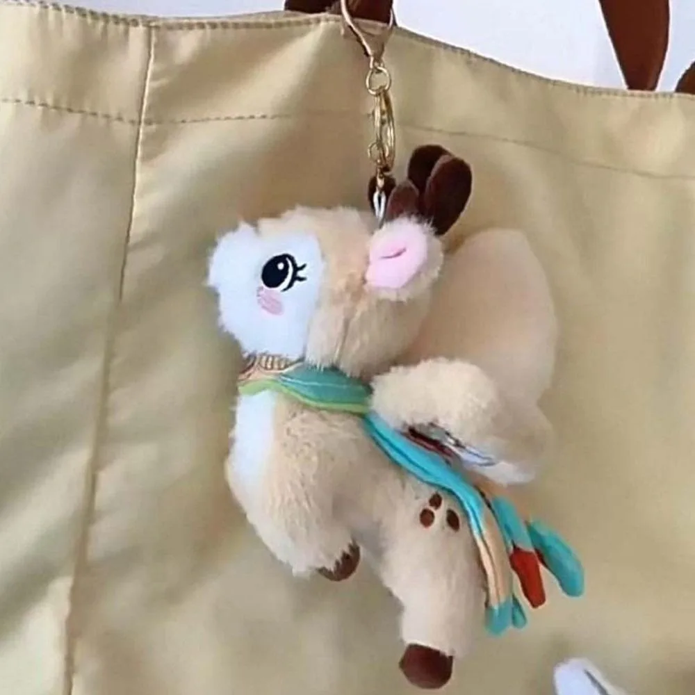 

Creative Soft Flying Cat Pendant Chinese Style Cartoon Nine-Colored Deer Keychain Polyester Cute Key Ring Boys
