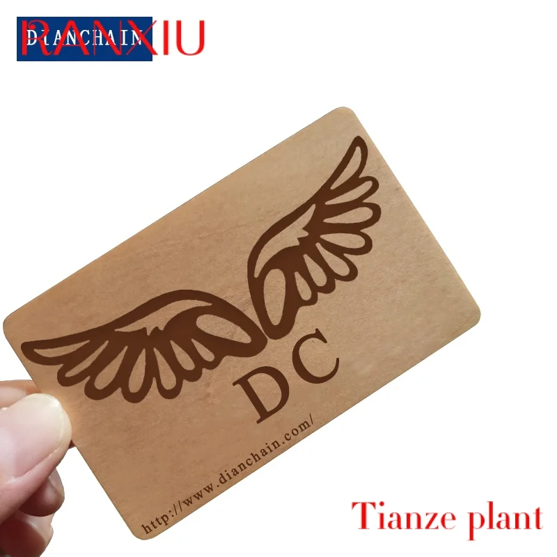 

Custom Custoized 13.56hz Eco-Friendly Stand Recyclable 14443A N ood Car RFID Card