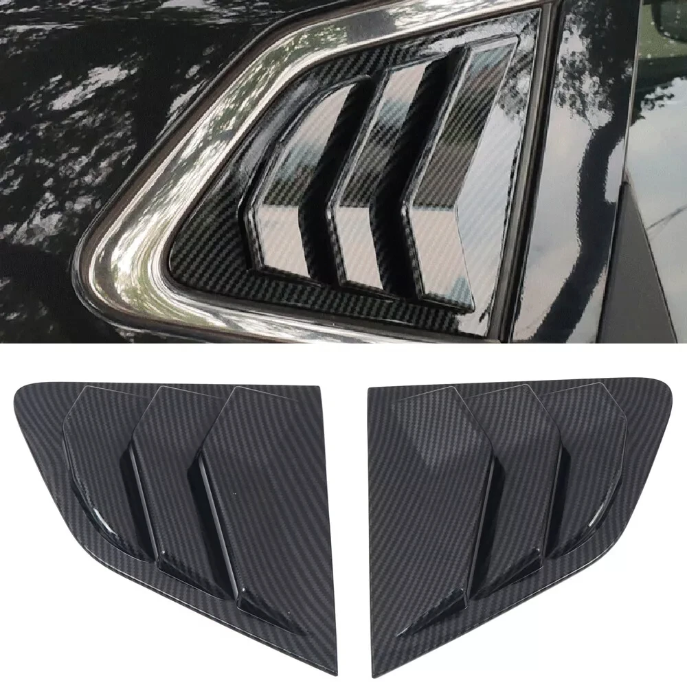 For Nissan Rogue Sport 2017-2021 Qashqai J11 2014-2021 Car Rear Window Louver Shutter Cover Side Vent Scoop Blinds Trim ABS