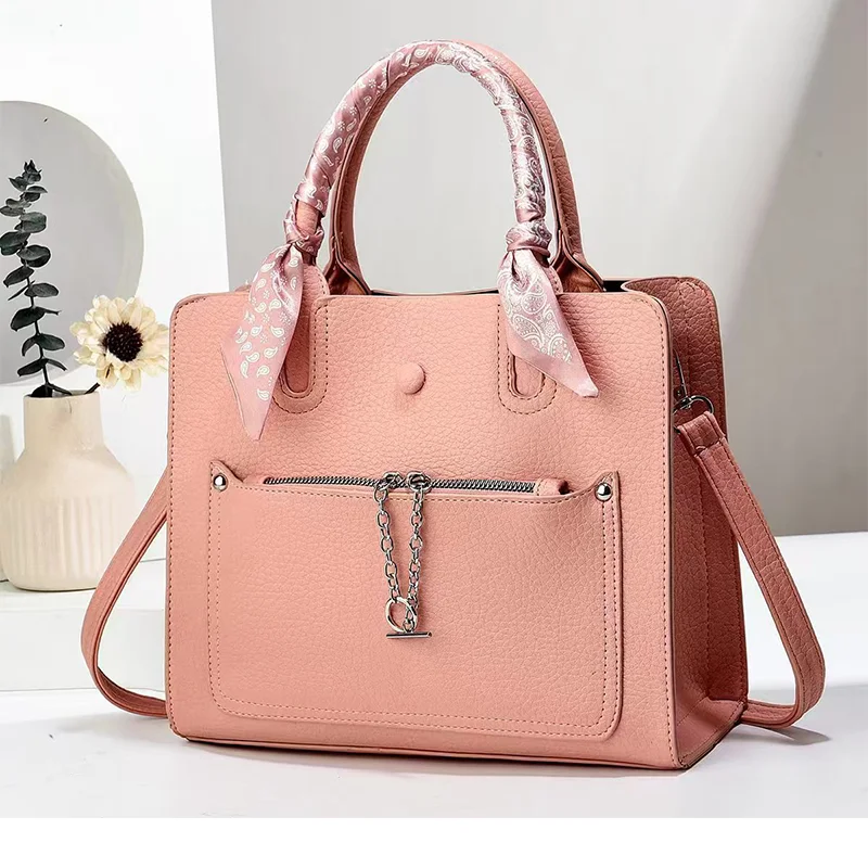 Light Luxury Color Block Handbag Large Capacity Women Shoulder Crossbody Bag Gift for Mom