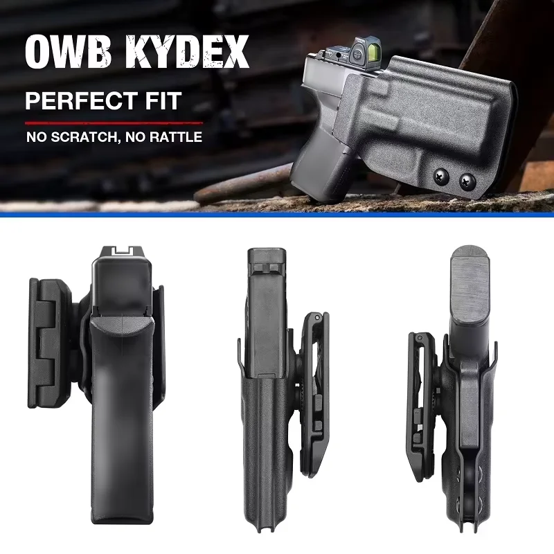 Only Fit for CZ Shadow 2,OWB Kydex Holster,9x19 (9mm),with Optic Cut,Lock Click Sound,Red Dot,Right Hand,Left Hand,Outdoor bag view 5