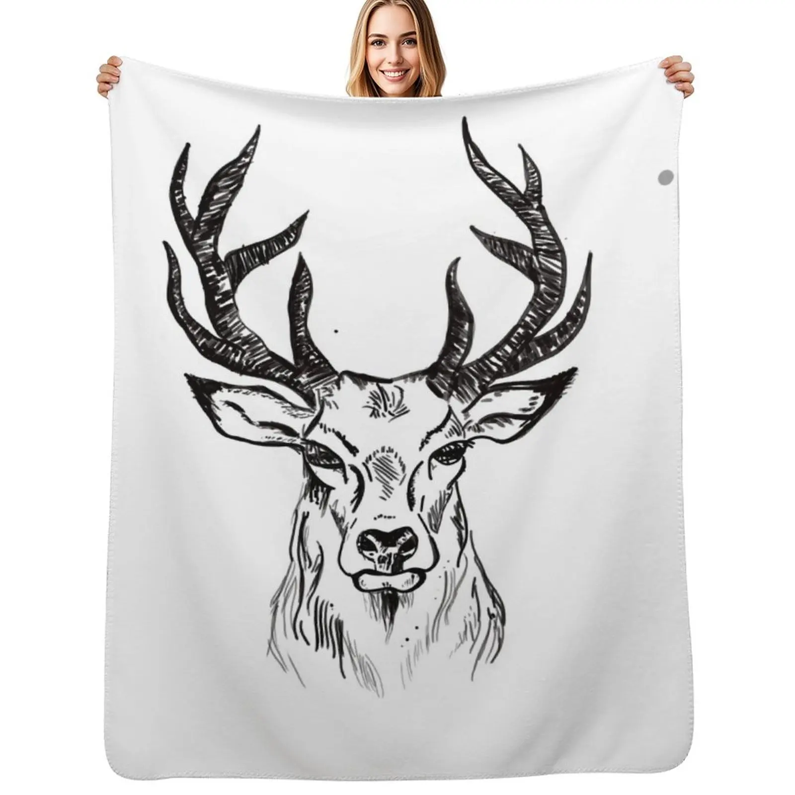 

Stag Throw Blanket Stain Resistant Cozy Warm Blanket