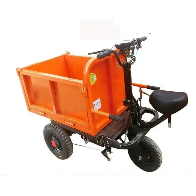 Pure Copper Motor Construction Site Electric Trolley Three-Wheel Gray Bucket Truck Cement Flat Dump Truck