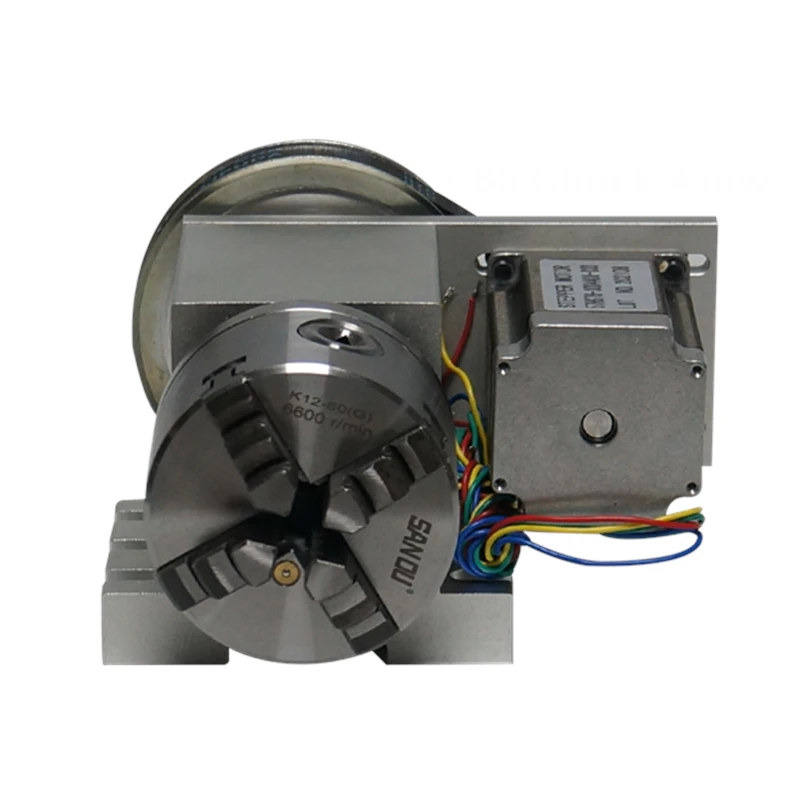 LY 4th Axis Rotary Axis Hollow Shaft 80mm Chuck 57 for CNC Router Engraving Miiling Machine Optional 3 Jaw 4 Jaw