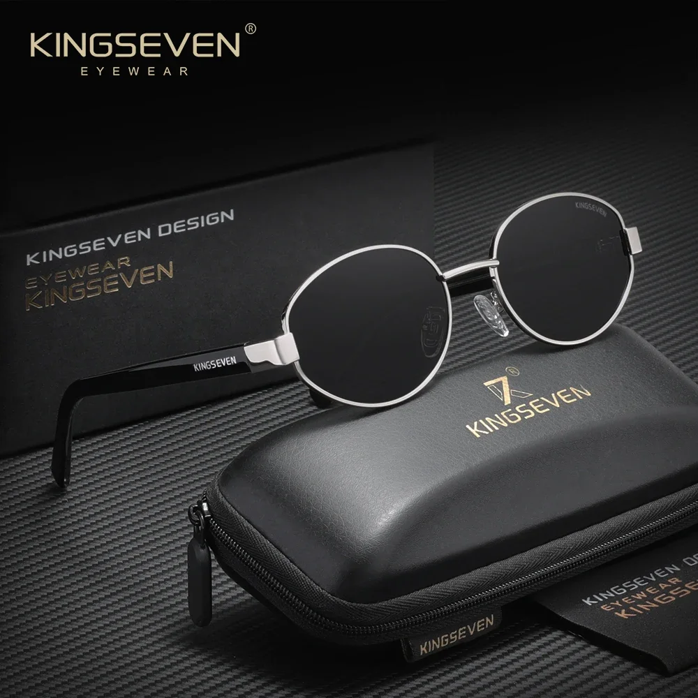 KINGSEVEN Luxus Polarisierte UV400-Brille für Outdoor und Autofahren, Schutzbrille im Retro-Vintage-Stil für Damen und Herren