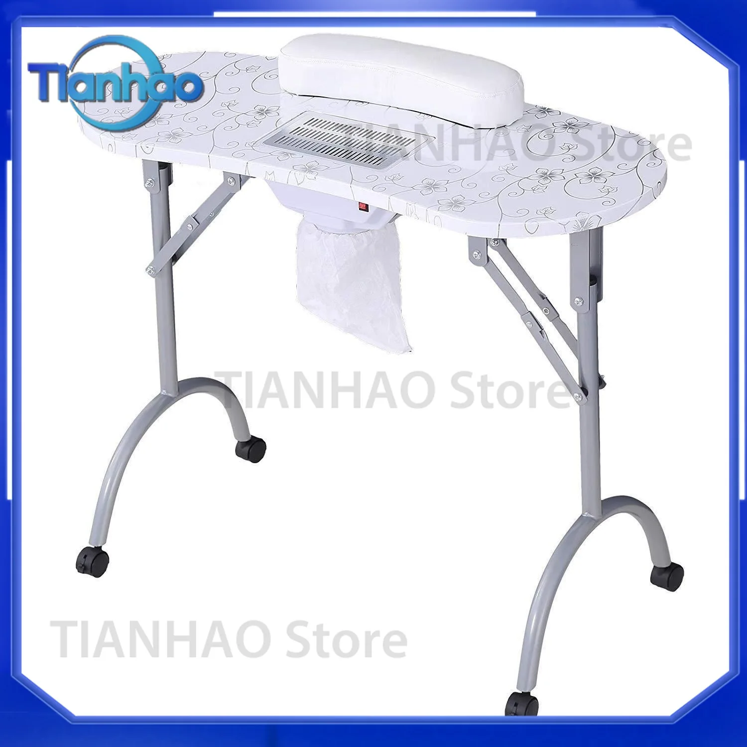 Foldable Nail Art Table with Vacuum Cleaner for Portable Manicure Pattern Table Manufacturer Wholesale