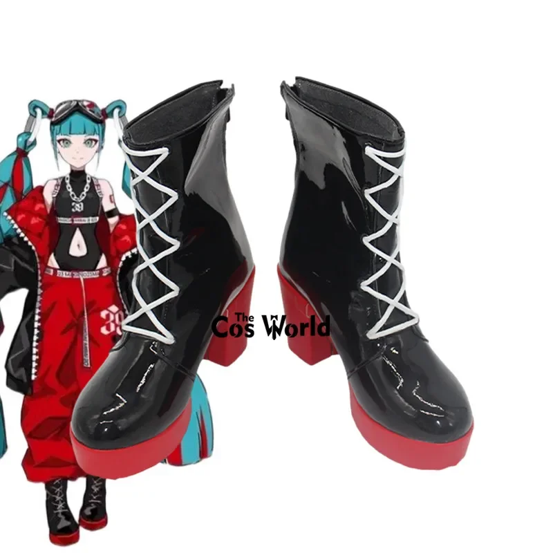 

2023 Magical Mirai Miku anime custom cosplay high heels boots shoes