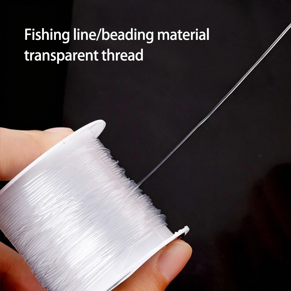 1/2/3pcs 0.2-0.8mm Clear Beading Wire, Inelastic Nylon Fishing Line for Jewelry Making, DIY Bracelets, Necklaces & Crafts