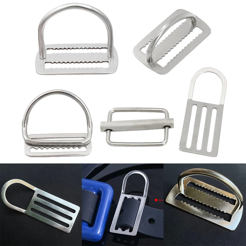 

1pc Stainless Steel Scuba Diving Weight Belt Slide Keeper D Ring Webbing Harness Belt Retainer Stopper Freediving BCD Accessory