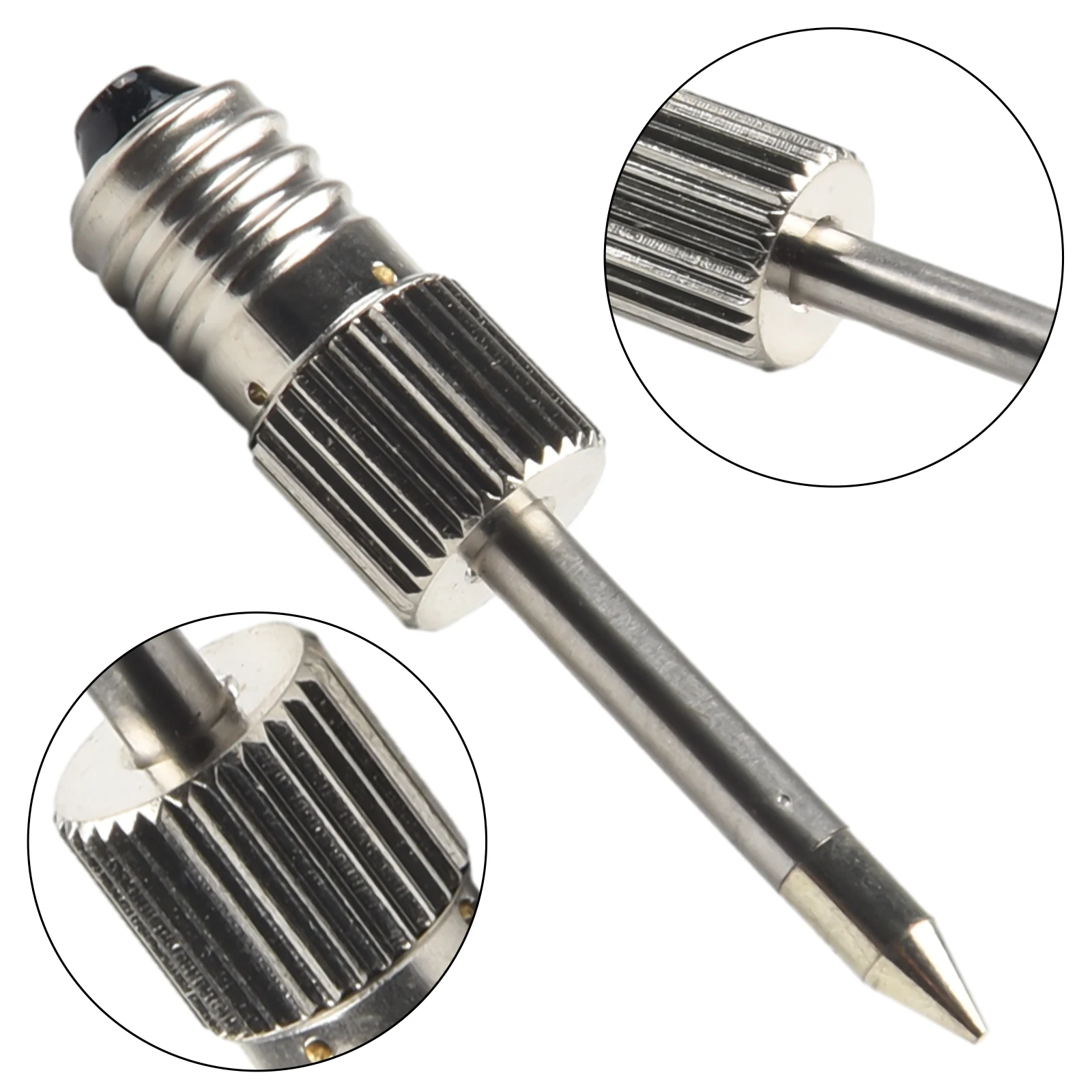 6pc Replacement Soldering Iron Tips E10 Interface Electric Soldering Needle Tip Tip-B, Tip-C, Tip-K Threaded Soldering Tip