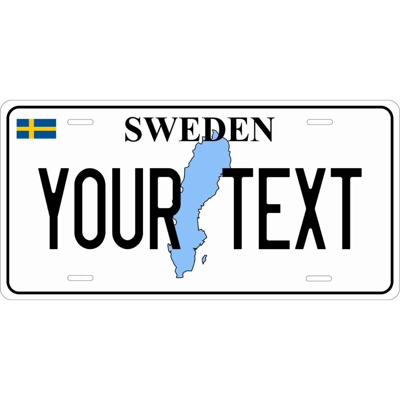 Custom Personalized Sweden Map Hanging Tag Waterproof Dustproof Home Wall Decor Ornament