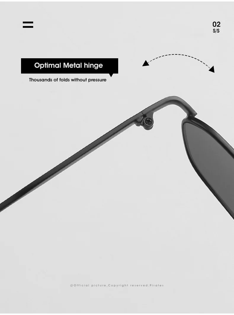 Neue Quadratische Sonnenbrille für Damen und Herren, Rechteckige Sonnenbrille mit Metallrahmen, Ovale Brillen für Männer und Frauen – Detail 7