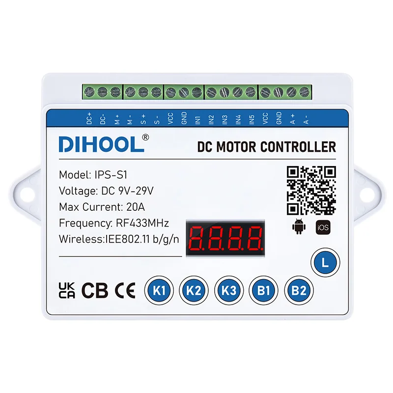 Imagem -05 - Controlador Multifuncional do Atuador Linear do Motor da C.c. Dc12v 24v para a Frente e o Controle Reverso do Wifi App Controle Ewelink