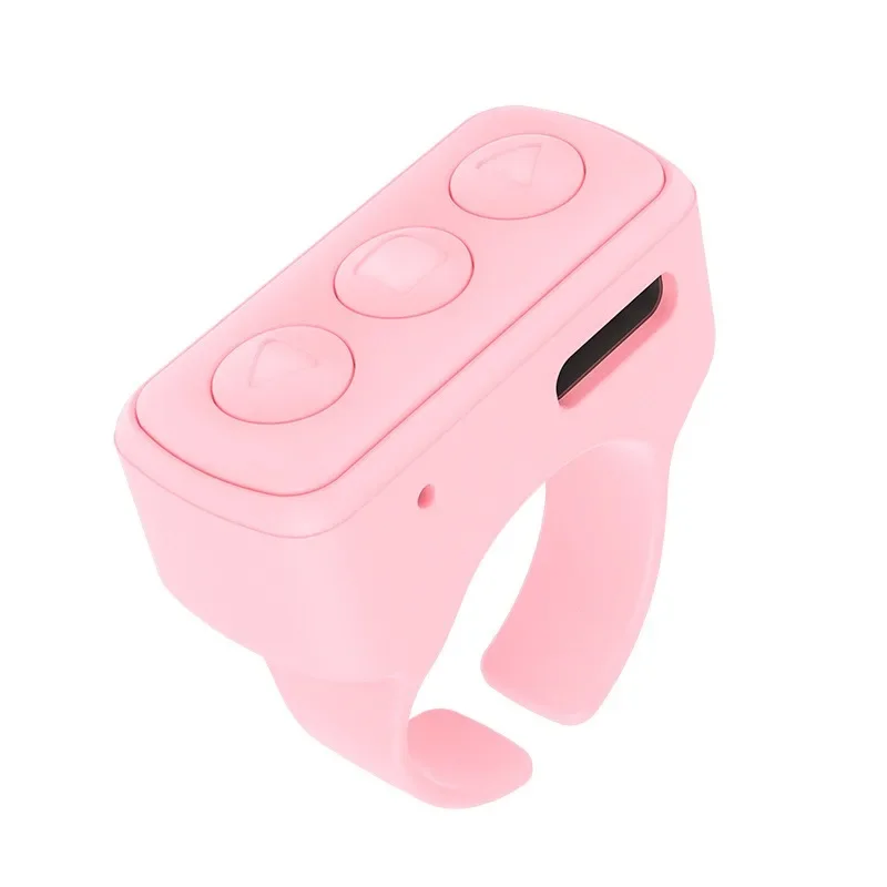 Wireless Bluetooth Mobile Selfie Lazy Artifac Tiktok Remote Control Smart Finger Ring Phone Page Turn Controller for Android iOS