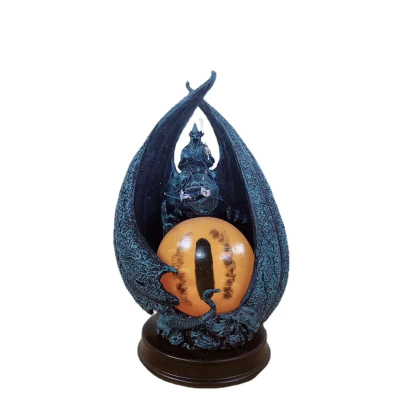 22cm Eye of Sauron Dark Knight Witch King Black Riders Ringwraiths model figure Resin Statue incense burner censer Decoration