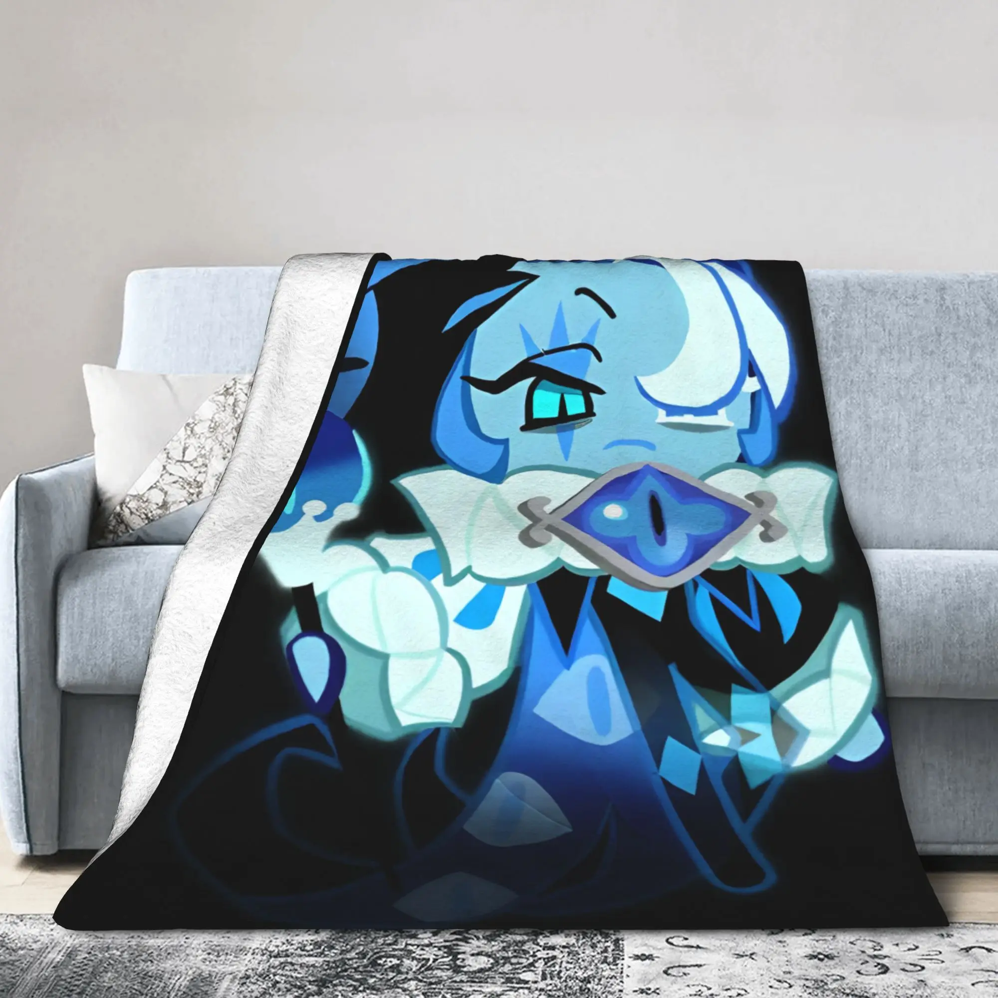 Shadow Milk Cookie Run Kingdom Blankets Cute Cartoon Anime Plush Vintage Breathable Throw Blankets for Coverlet Autumn/Winter