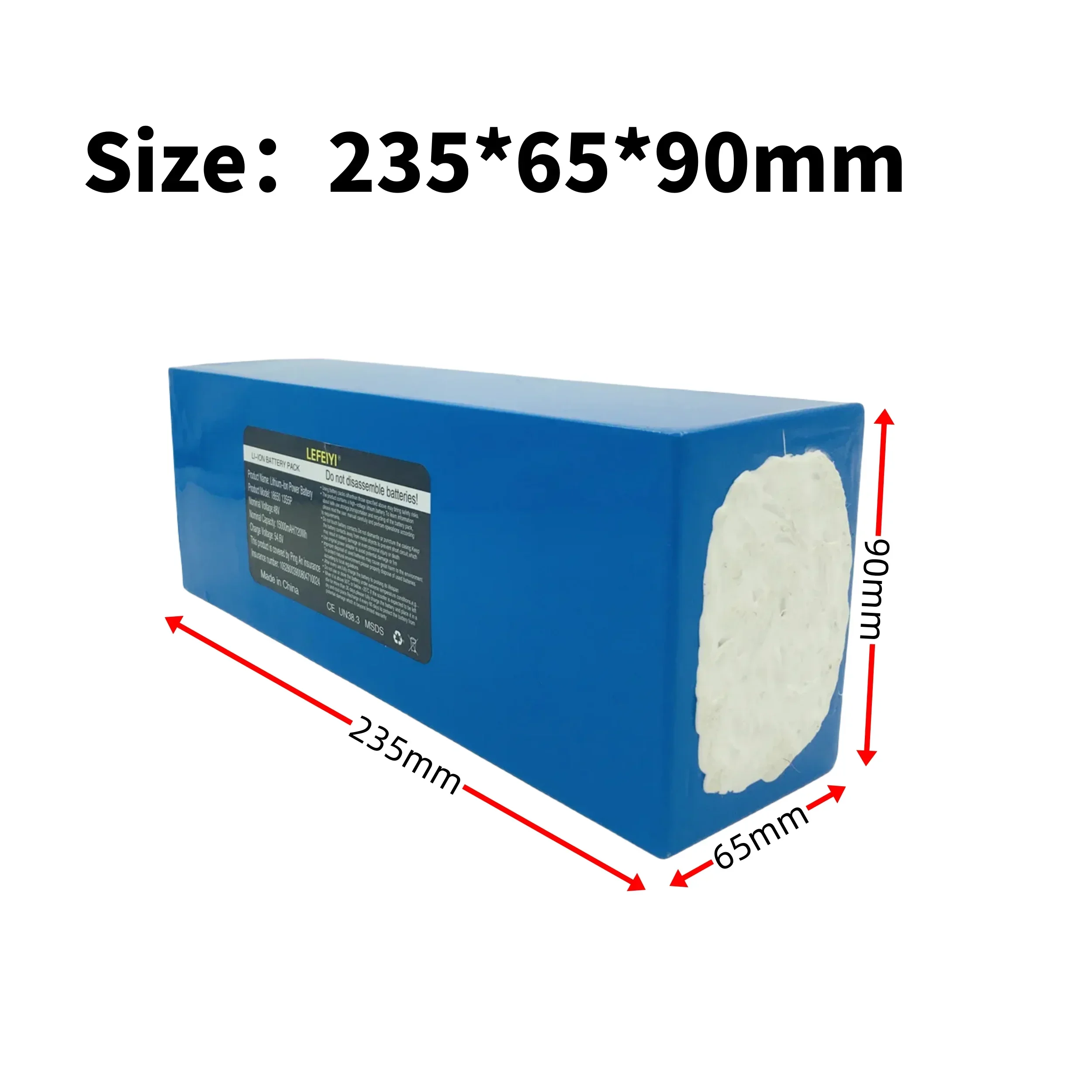 

48V 15Ah 18650 lithium battery 13S5P 1000W battery pack suitable for various electric commuting devices+54.6V 2A charger