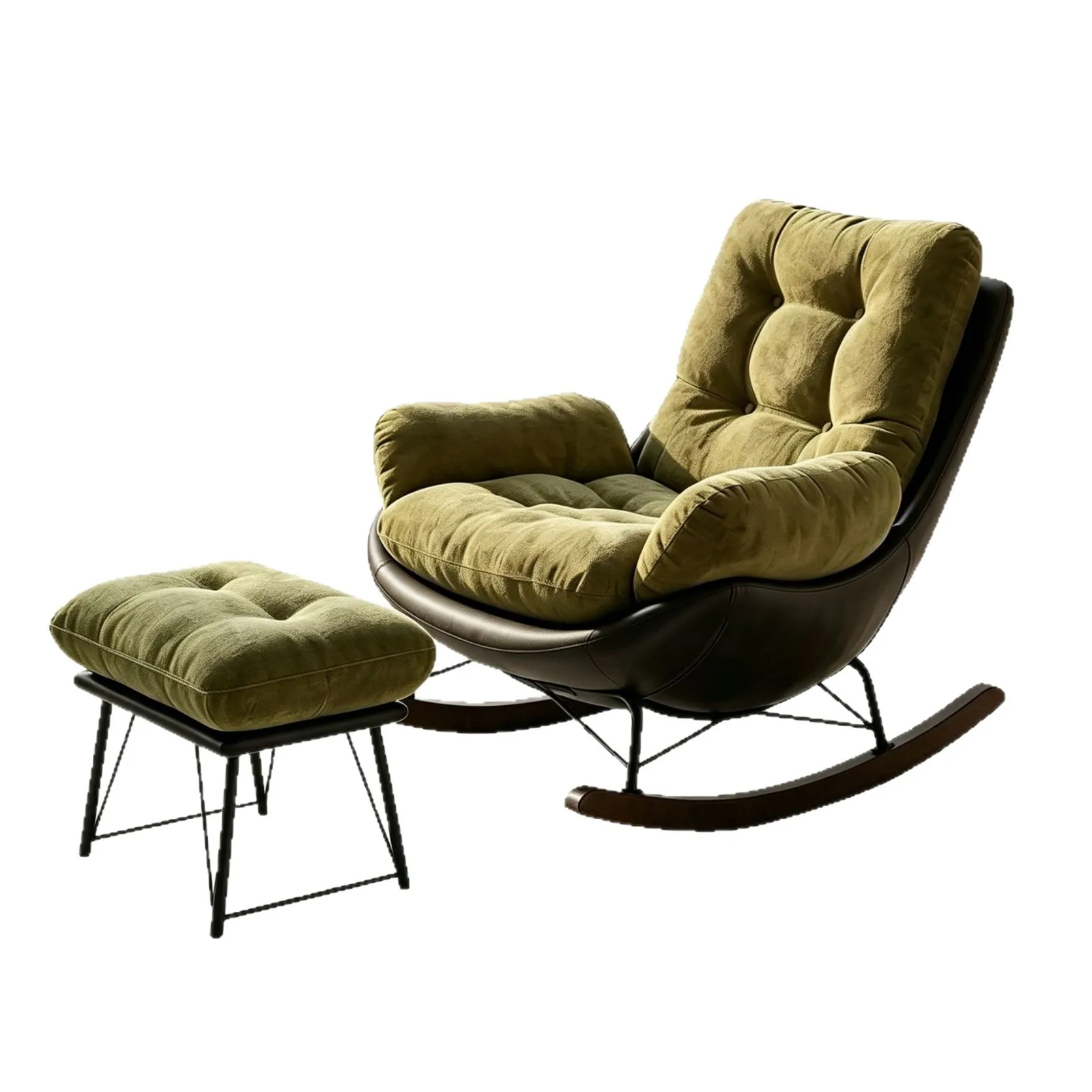 Rocking Chair, Vintage Lounge Chair for Living Room, Single Sofa Chair, Balcony Lazy  Nap Home Relaxation Furniture