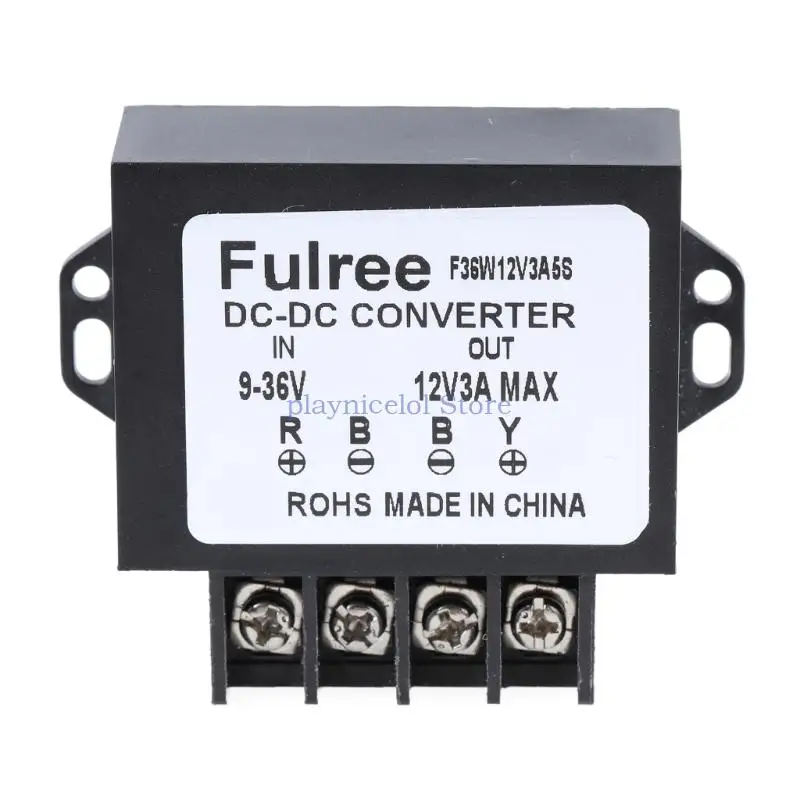 جهد كهربي عالي الكفاءة تصعيد/لأسفل 9 فولت-36 فولت إلى 12 فولت خارج محول الطاقة لأضواء LED للسيارة 12 فولت والأجهزة الإلكترونية