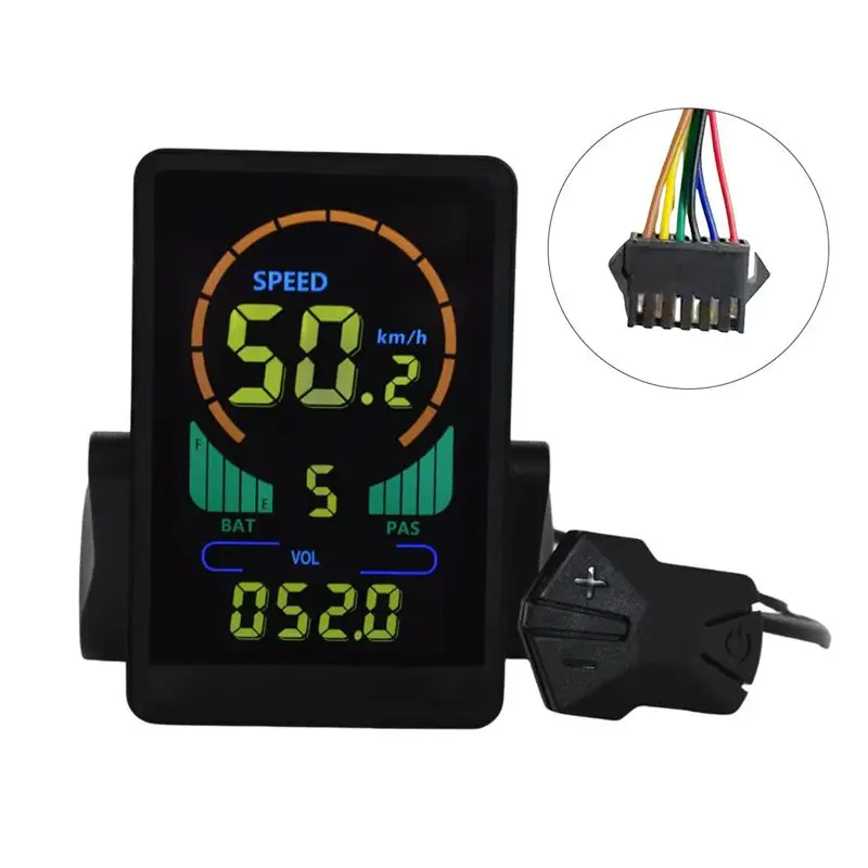 

M7C Electric Bike LCD Display Color Meter 24V-60V E Scooter LCD Panel With USB UART For Mountain Electric Bike Parts (SM 6PIN)