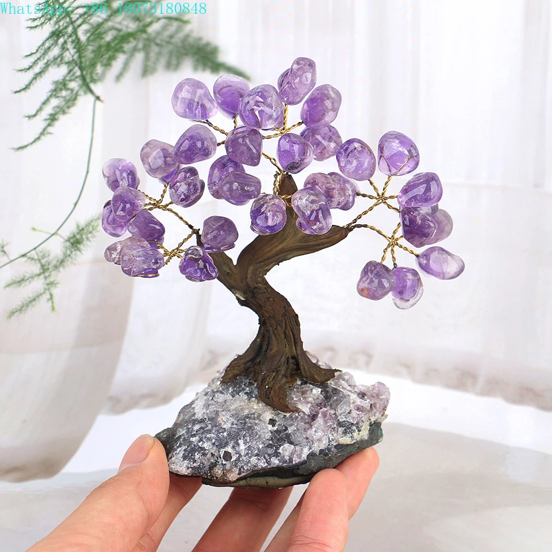 

Wholesale High Quality Gemstones Tree Healing Stones amethyst Crystal Tree For Decoration