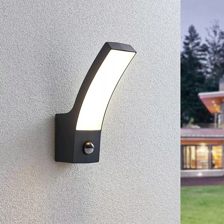 

LED Outdoor Wall Lamp With Induction Wall Lamps Energy Saving Waterproof Outdoor Rainproo Facade Wall Light for Garden Patio