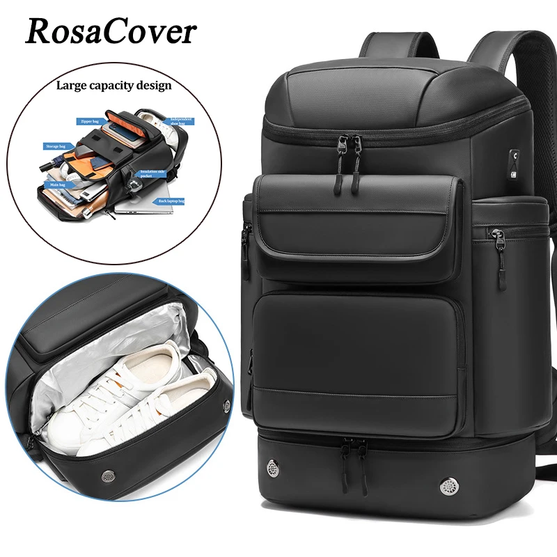 

Large Capacity 50L Men Travel Backpack Outdoors Mountaineering Bag Waterproof Laptop Backpack Mochilas Backpack With Shoe Bag