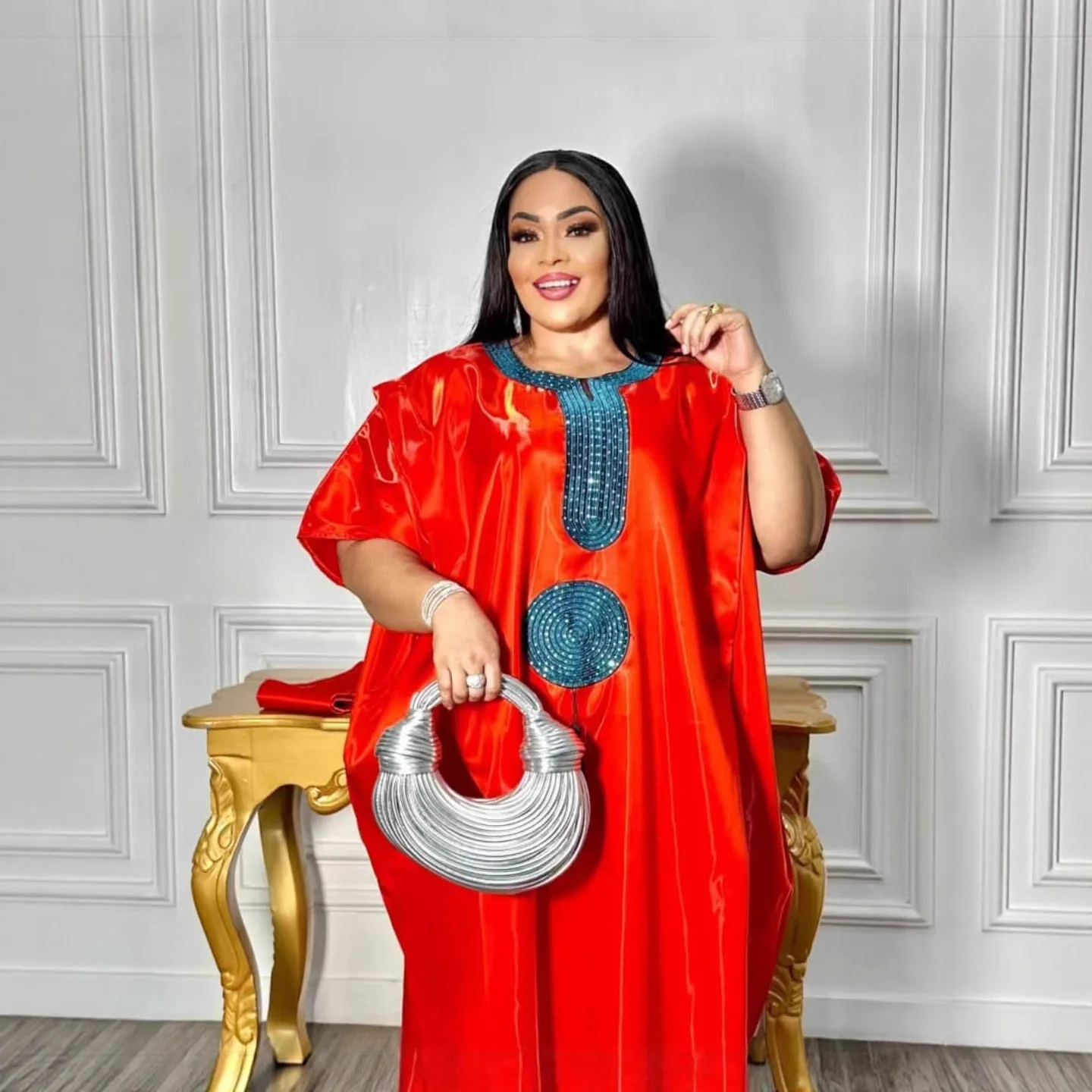 

Sequin Abayas For Women Dubai Luxury African Muslim Fashion Dress Caftan Marocain Evening Party Dresses Boubou Robe Djellaba
