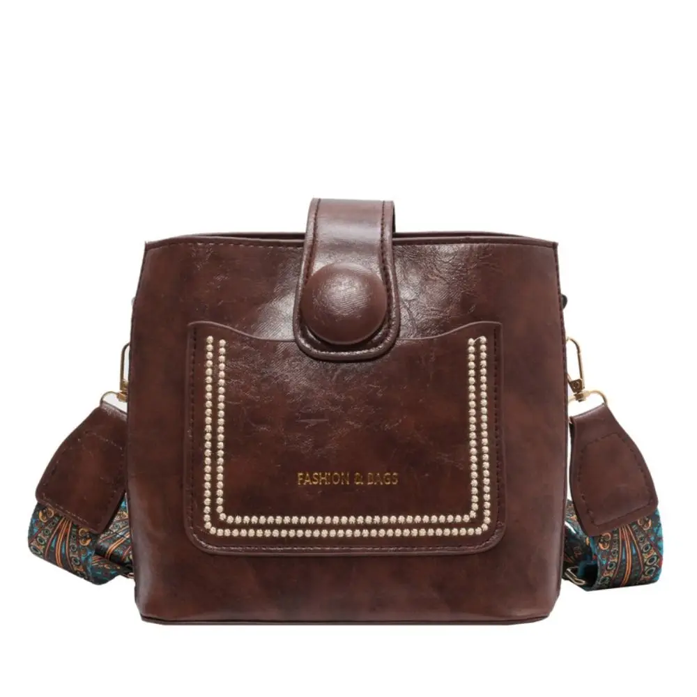 

Fashion Vintage Crossbody Bags Fall Purse Trendy Women Bags with Wide Strap PU Leather Shoulder Bag Women