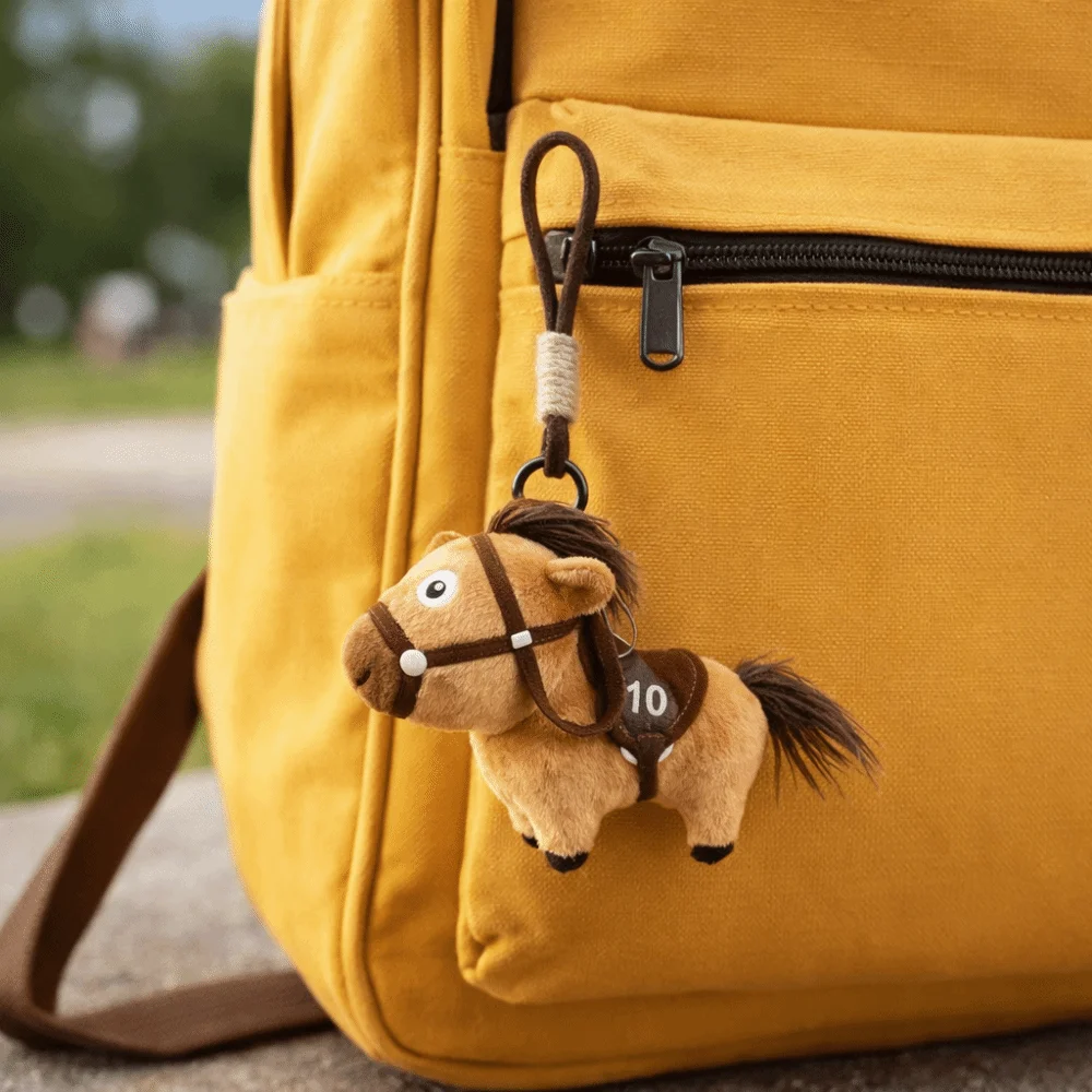 Mascote pônei saco pingente estilo chinês cavalo fofo chaveiro boa sorte 2026 ano do cavalo chaveiro de pelúcia