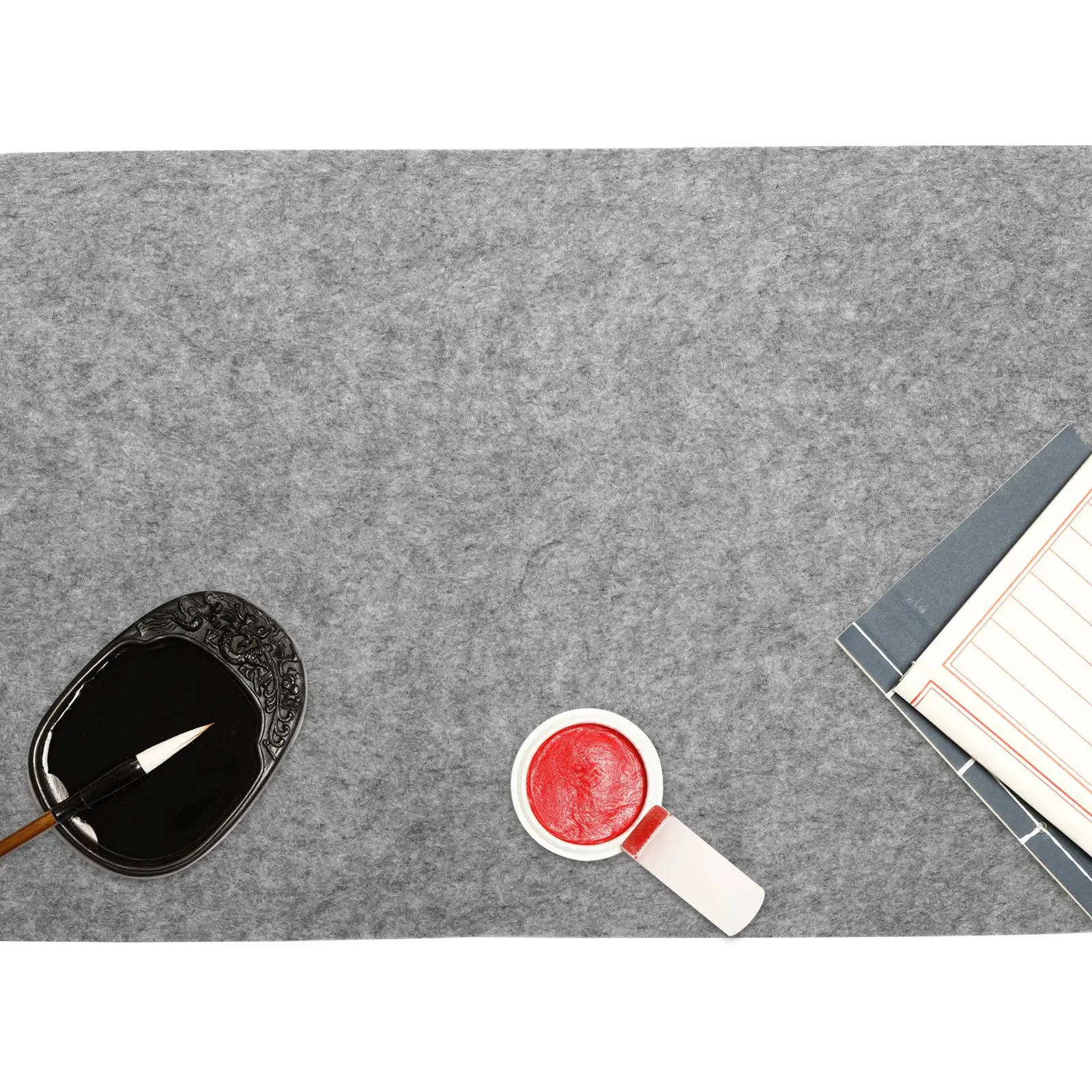 

Desk Mat Chinese Calligraphy Drawing Felt Pad Practice Pads Painting Practicing Light Grey