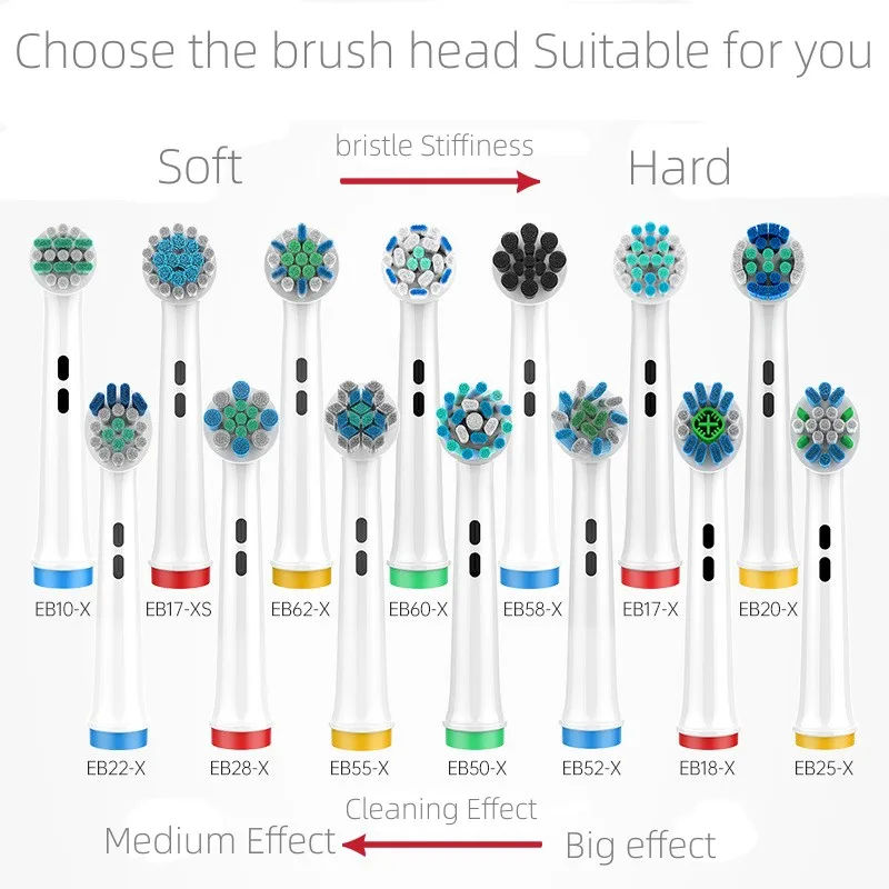 Whitening Electric Toothbrush Replacement Brush Heads Refill For Braun Oral B Toothbrush Heads Wholesale 4Pcs Toothbrush Head