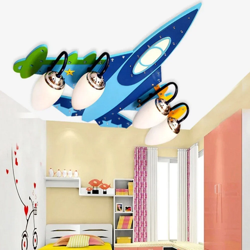 Audio Amplifier Acrylic Wireless  E14 Led Ceiling Lights Kids 110V-220V USB Speakers Wooden   Light