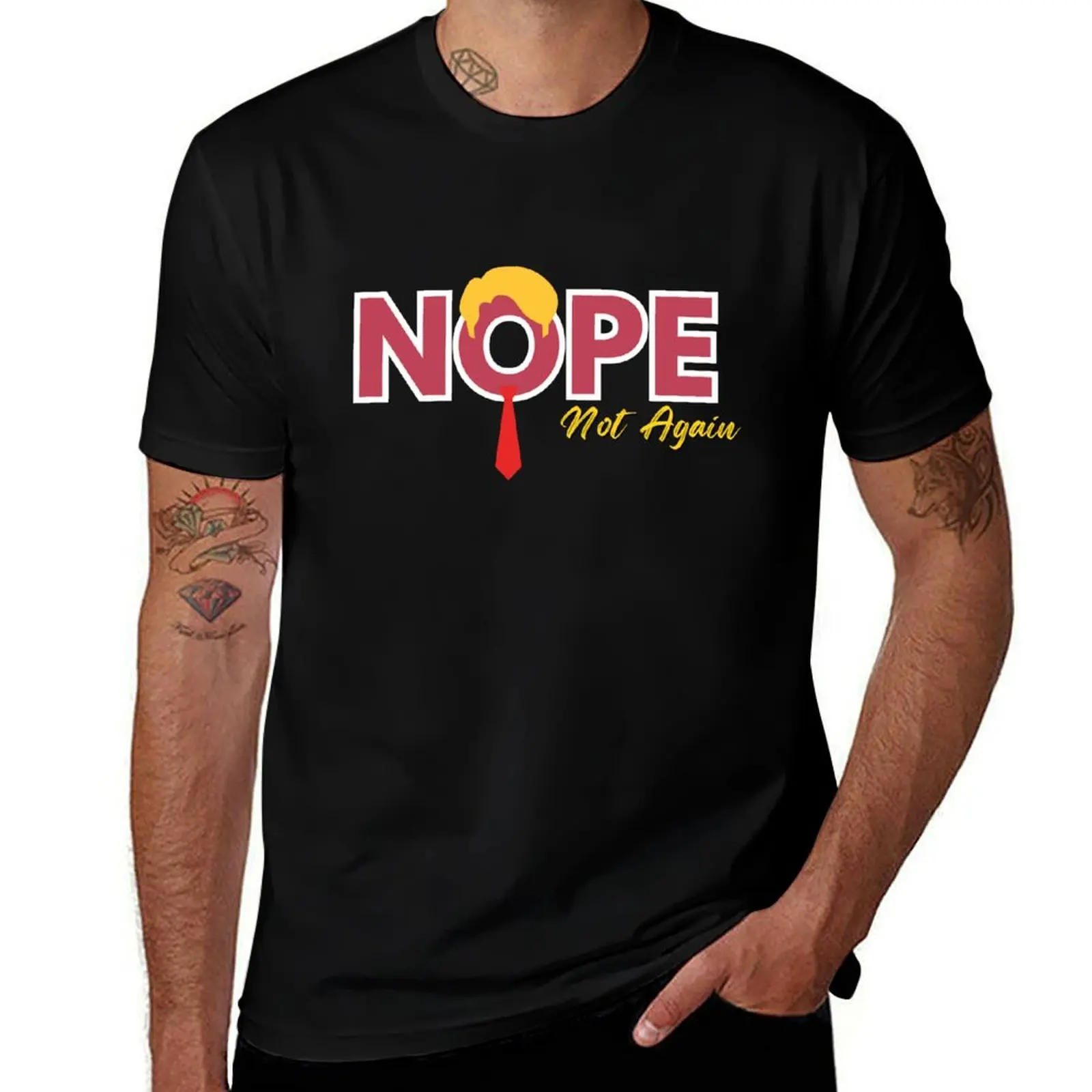 

Nope Not Again T Shirt / Sticker T-Shirt man t shirt luxury t shirt man plain shirts for man graphic vintage T-shirt