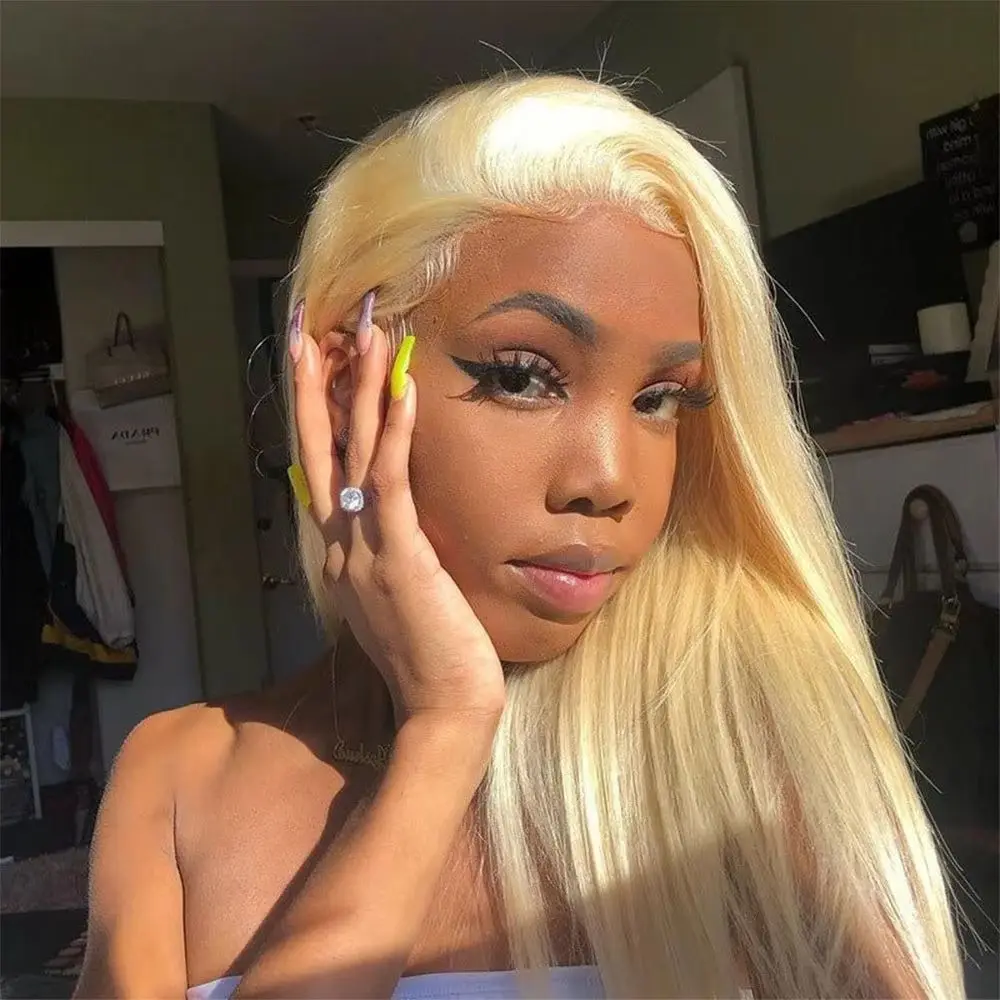 

40 46 Inch Blonde 613 Human Hair Wig 13x6 HD Lace Frontal Human Hair Wigs 13x4 Bone Straight Human Hair Wig For Black Women 200 Density
