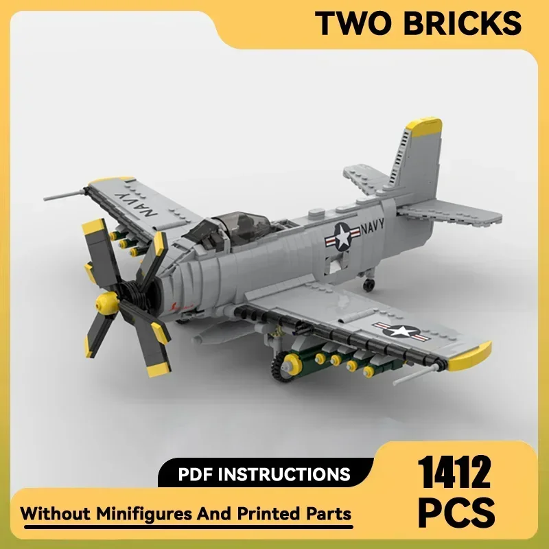 

Конструктор военная модель Moc 1:35 A2D Skyshark Fighter, модульные блоки, подарки, рождественские игрушки, Наборы «сделай сам»