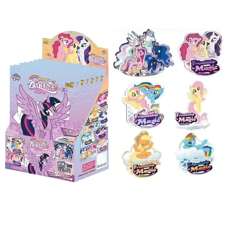 

KAYOU Genuine My Little Pony Card Standing Friendship Painting Cartoon Children Toy Peripheral Ornament Gifts Toys Original Box