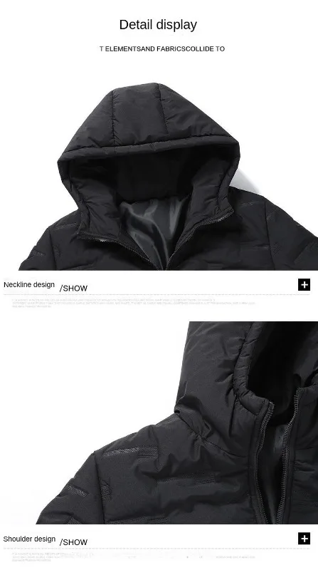 Cotton-padded Men 2023 Winter Korean Version of Japanese Down Padded Jacket Winter Coat Hooded Cotton-padded Jacket Men