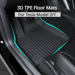 3D TPE Floor Mats for Tesla Model Y Model 3 Left Right hand drive RHD Modely Model3 Official Foot Pad Fully Surrounded Carpet