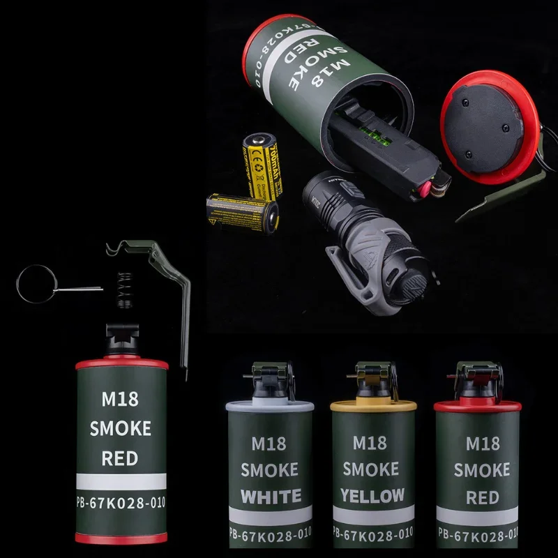 M18 Prop รุ่นยุทธวิธี M18 ระเบิดควันรุ่นดึงแหวน Bullet ภาพยนตร์ Prop COD ยุทธวิธีคอสเพลย์รุ่น