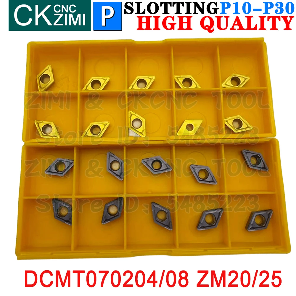 

DCMT070204 DCMT070208 ZM20 ZM25 Carbide Turning Inserts CNC Lathe Tool for Steel Stainless Steel Internal External Turning